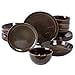 thumbnail image 3 of Gibson Elite Edwina Double Bowl Dinnerware Set,Dark Green, Service for 4 (16pcs), 3 of 4