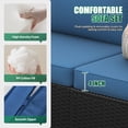 thumbnail image 5 of LazySunsets 7 Piece Outdoor Patio Furniture Set, Wicker Rattan Patio Sectional Sofa Set, Peacock Blue, 5 of 9