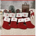 thumbnail image 3 of Mini Christmas Socks Red Snowflake Alphabet Letters Christmas knitting Stocking Christmas Tree Pendant Decorations For Home Xmas Gift, 3 of 5