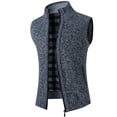 thumbnail image 5 of Cárdigan holgado con cuello alto para hombre, chaleco tipo suéter, chaqueta informal gruesa y cálida con forro polar para hombre, 5 of 5