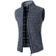 thumbnail image 1 of Cárdigan holgado con cuello alto para hombre, chaleco tipo suéter, chaqueta informal gruesa y cálida con forro polar para hombre, 1 of 5