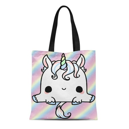Cutie Pie Handbag - ASHLEIGH Canvas Tote Bag Cute Unicorn Cutie Kawaii Rainbow Love Mythical Reusable Handbag Shoulder Grocery Shopping Bags