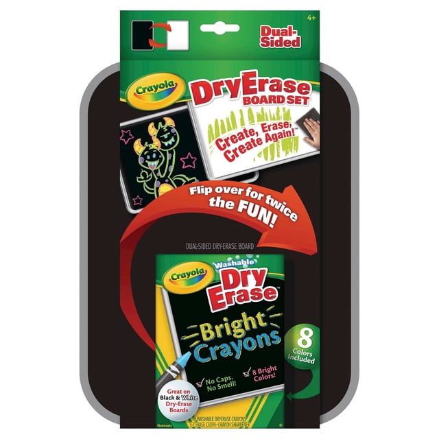 Set de Pizarra Borrable Crayola con Crayones Lavables de Doble Cara
