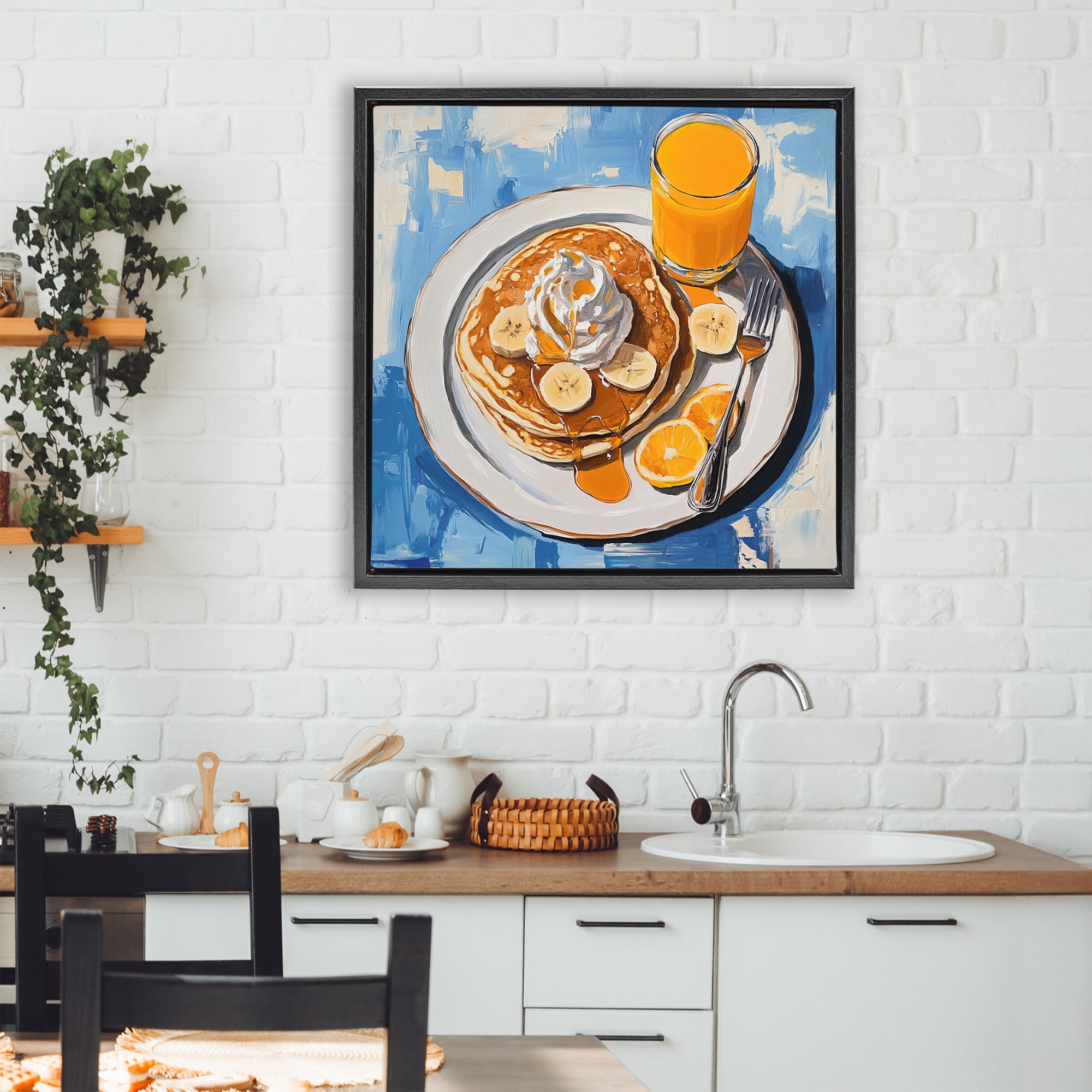 Stupell Industries Banana Bliss Sunshine Black Framed Floater Canvas Wall Art, design by Tina LeCour