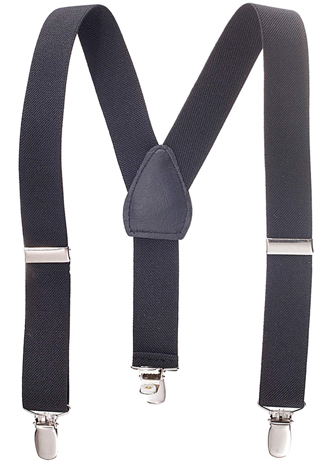 Hold'em Bow Tie Set, Baby Pre-Tied Bow Tie, 1' Suspender for Toddler Kids - Black