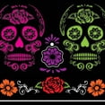 thumbnail image 3 of Beistle Sugar Skulls Day of the Dead Disposable Tablecloth - 108" - Multicolor - Pack of 12, 3 of 5