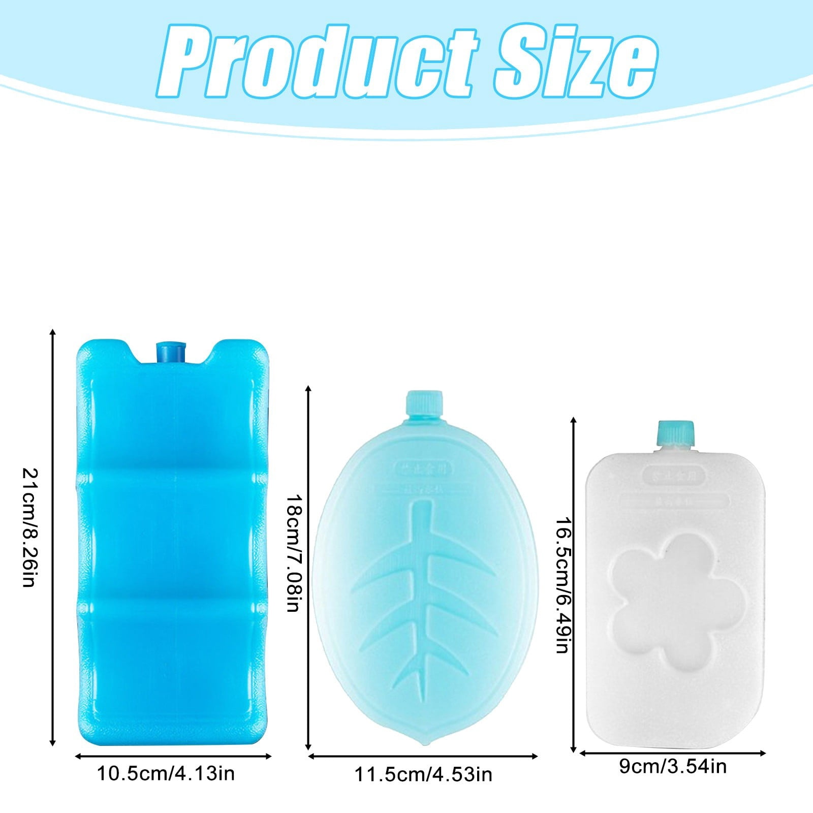 Ice Box for Cooler Fan, Cold Pack Transportation Fresh Keeping Ice Plate - Ice Box with Internal Ice Water Injection Required, Kitchen Ice Grid (A1*3)