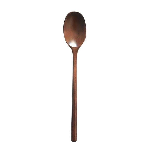 EeaseMX 2 cucharas largas de madera para sopa, cucharones, cucharas para servir comida, utensilios de cocina para casa, restaurante, color marrón claro.