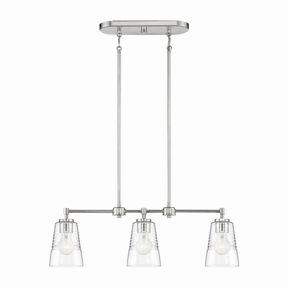 Open Box Designers Fountain Ingo 3 Light Polished Nickel Island Pendant, D230M-IS-PN