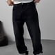 thumbnail image 2 of Ceisia Men Solid Color Basic Loose Wide Leg Straight Denim Pants Gift Casual Daily Jeans, 2 of 3
