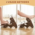 thumbnail image 2 of Foot Rest for Under Desk at Work- Adjustable Rocking Foot Stool with 3 Height Positions and Soft Crossbar, Ergonomic Wooden Footrest with Anti-Slip Surface for Home, Office, 2 of 14