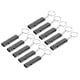 thumbnail image 5 of Silbato de supervivencia de emergencia de aleación de aluminio de 10 Uds. Silbato de supervivencia de alta frecuencia de doble tubo con llavero negro, 5 of 12