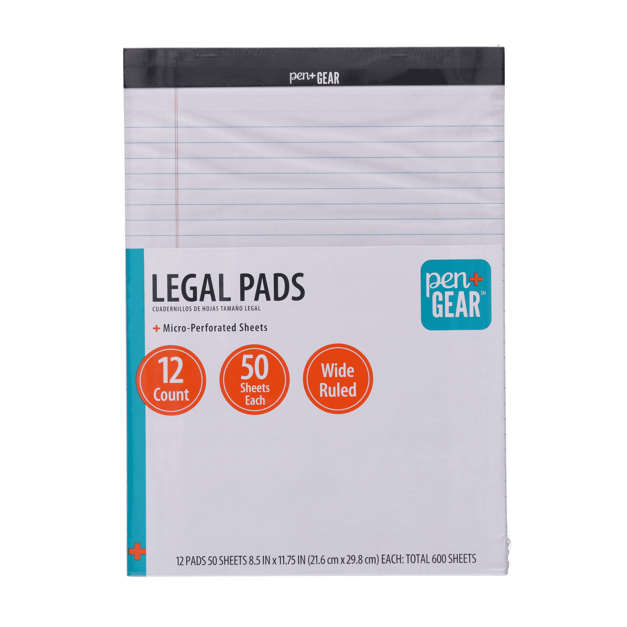 TOPS The Legal Pads, 12 Pack, Legal Rule, Perforated, 50 Sheets, 8