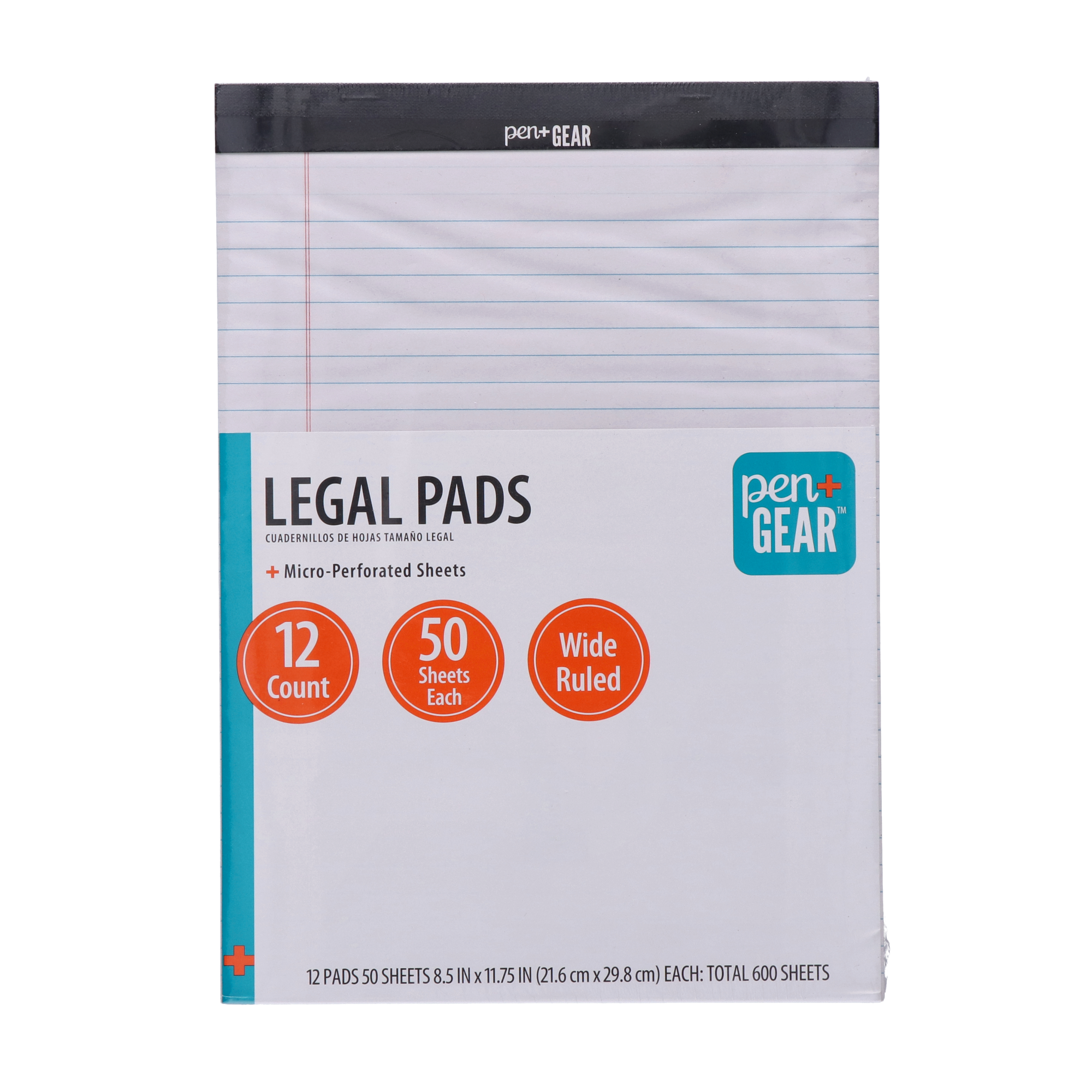 Pen+Gear Wide Ruled Legal Pads, 12 Pack photo 1