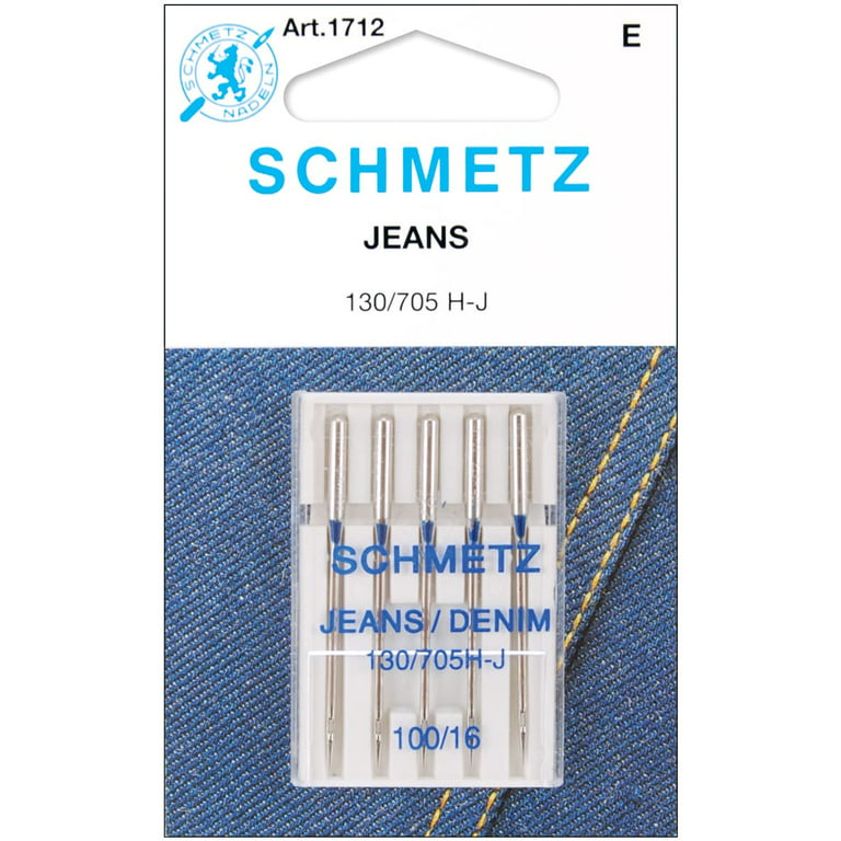 Heavy Duty Needles - Schmetz 100/16 Jeans/Denim Needles for Sewing Machines  (Pack of 5) — The Mountain Thread Company (TM)
