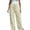 Beige, variant on EazyTech Women's High Waist Wide Leg Pants Drawstring Elastic Waist Casual Cargo Trousers with Pockets Loose Straight Pants