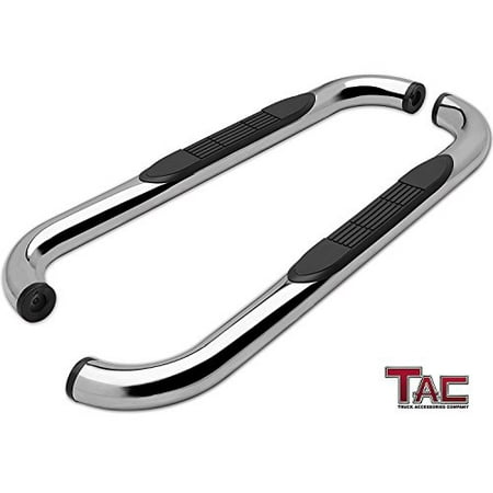 Wheel To Wheel Running Boards TAC Side Steps for 1995-2004 Toyota Tacoma Access Cab (4WD Or Prerunner 2/4WD) Truck Pickup 3 inches T304 Stainless Steel Side Bars Nerf Bars Running Boards Exterior Accessories (2PCS) ()