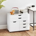 thumbnail image 4 of Costway 5-Drawer File Cabinet Mobile Chest of Drawers with Side Cabinet 5 Casters, 4 of 10