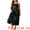 Black, variant on DARING DIVA Women's Plus Size V Neck Satin Sleeveless Nightgowns 3X Black