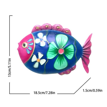 

wendunide Hangs Crafts Fish Wall Decoration Home Pendant Decoration Living Room Wall Hanging Tropical Fish A