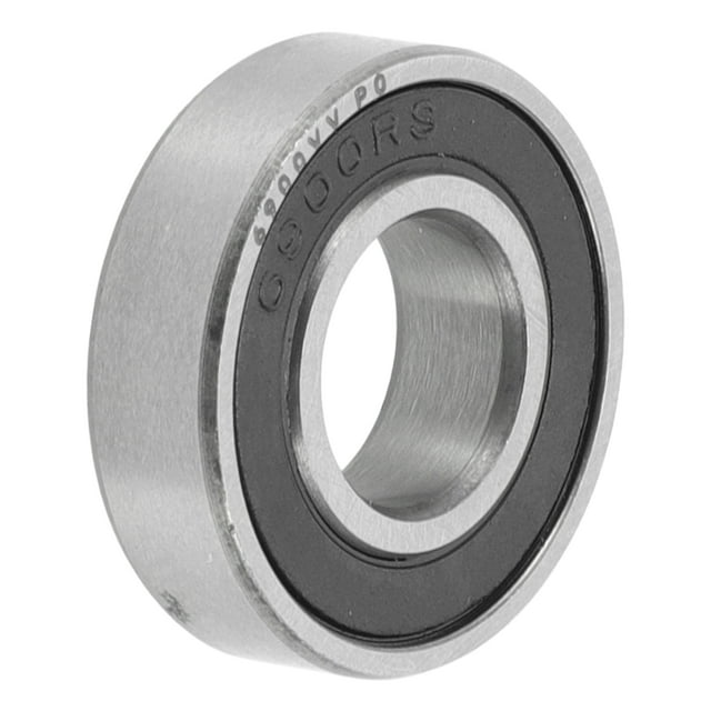 Rodamientos de bolas de ranura profunda Unique Bargains 6900VV P0 10x22x6mm Lubricados con doble sello de goma tono negro plateado para ruedas de scooter y patineta