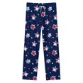 thumbnail image 4 of American Flag Blue Red White Winter Female Pants Flannel High Waist Women Pants Lady Warm Straight Leg Plush Trousers, 4 of 7
