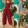 thumbnail image 2 of UPPADA Wide Leg Jumpsuits for Women Dressy Boho Rompers Halter Backless Overalls High Waist Jumpsuit Floral Print Romper, 2 of 5