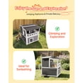 thumbnail image 3 of VEVOR Insulated Cat House, 2-Story Wooden Cat Shelter, Foam Insulation, Feral Kitty Shelter with Balcony, Waterproof Cats Condos for Indoor & Outdoor 1-3 Cats in Winter 33 x 29.5 x 32 in, 3 of 9