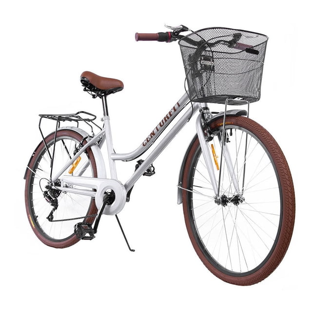 Bicicleta Vintage Urbana R26 Centurfit 6 Velocidades Canasta Frenos