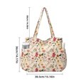 thumbnail image 3 of Women Corduroy Tote Bag Large Capacity Multi‑Pocket Shoulder Tote Bag for Work School Daily Use, 3 of 7