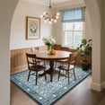 thumbnail image 2 of FairOnly Blue 8'x10'Pastoral Area Rug for Bedroom Kitchen Machine Washable Ultra Thin Non Slip Stain Resistant Farmhouse Area Rug for Modern Living Room, 2 of 7