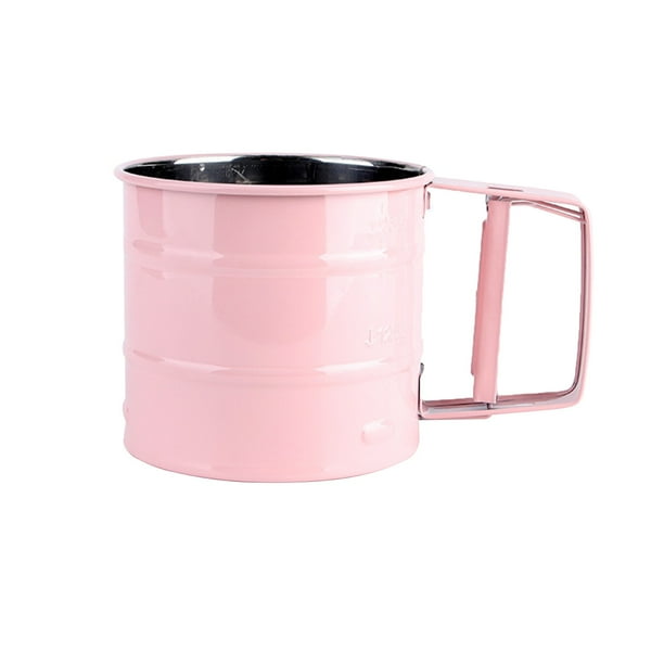 Aparatos de cocina, Accesorios de cocina, Utensilios de cocina, Tamiz de malla fina para harina de acero inoxidable para hornear, Tamiz de harina con manivela de malla fina de doble capa, Prensa manua