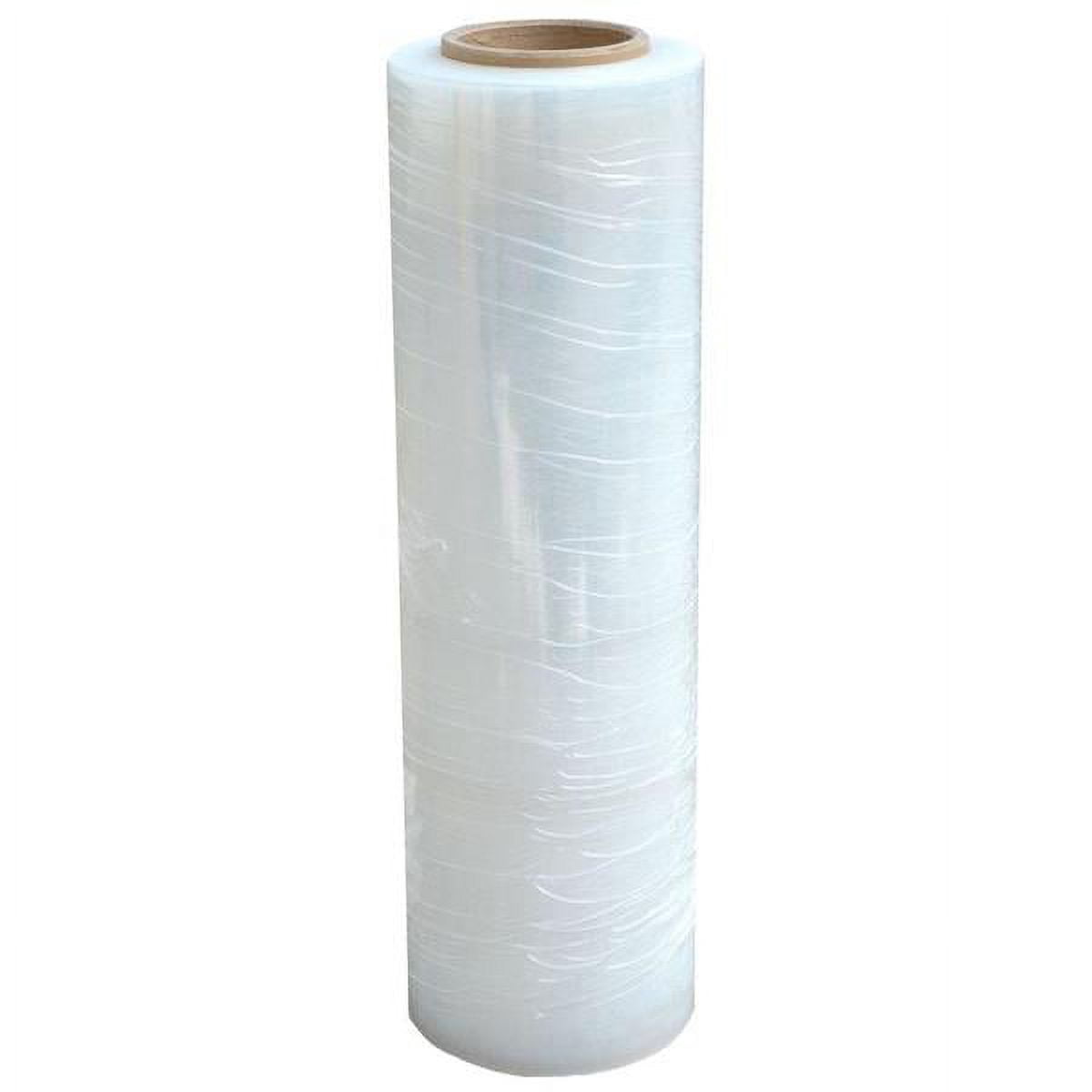 Pallet Wrap Stretch Film 18" x 1000' 80 Gauge - 4 Rolls Hand Roll Shrink Wrap for Moving, Shipping & Warehouse Use, Self-Adhering, Clear