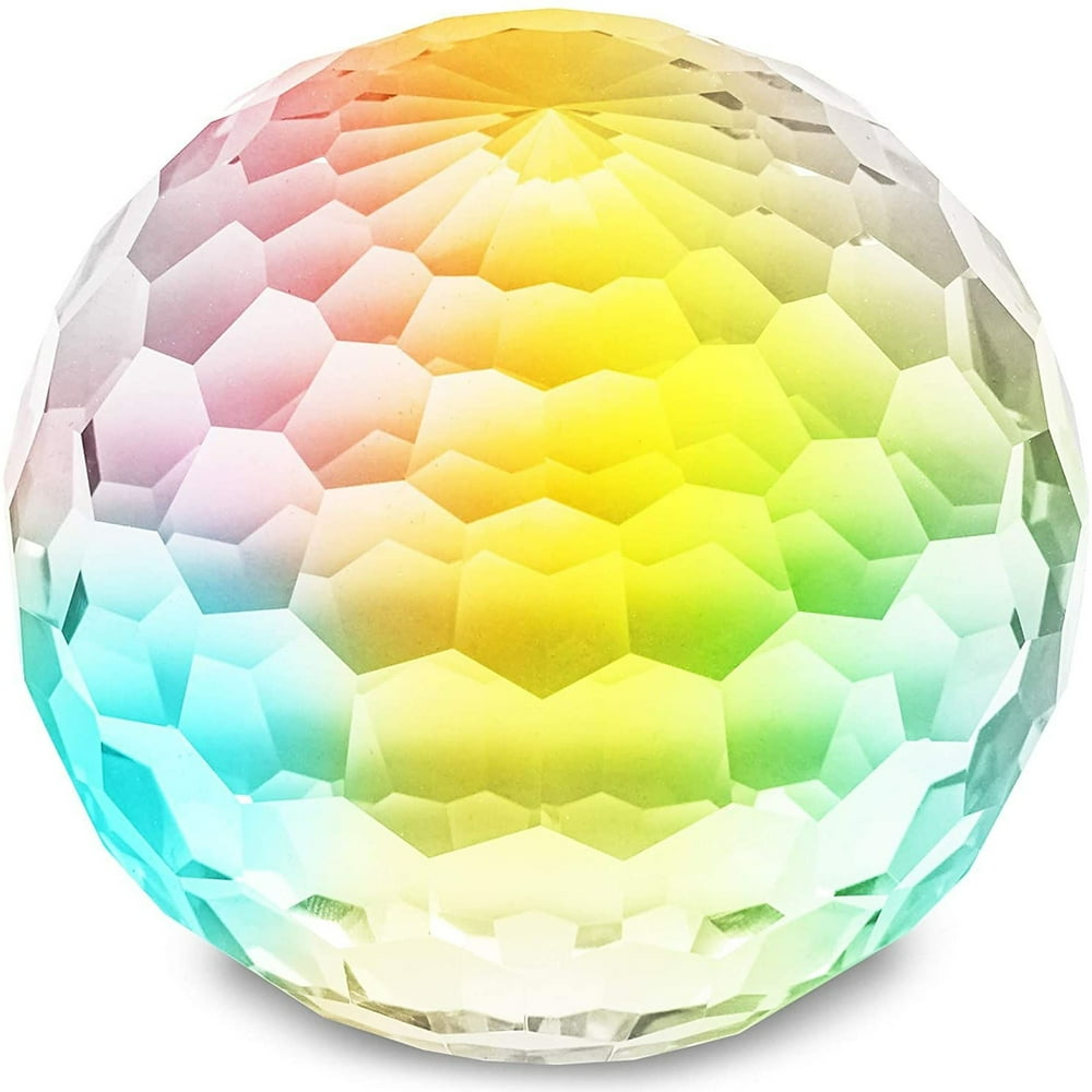 Clear Crystal Ball Prism Glass Sphere for Paperweight, Decor, Lensball