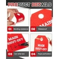 thumbnail image 5 of 20 Pcs Main Shut Off Valve Tags 2 x 2.5 Inches Plastic Valve Identifier Tag Plumbing Identification Pipe Tags, White and Red$$Office, 5 of 6
