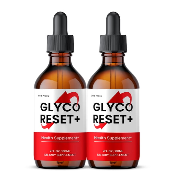 Glyco Reset Drops Liquid Supplement, GlycoReset Supplement, All Natural Formula, 60 mL (2 Pack)