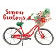 thumbnail image 2 of Berrenson, Sara 24x19 Black Ornate Wood Framed with Double Matting Museum Art Print Titled - Christmas Bike, 2 of 4