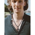 thumbnail image 3 of Bestyle Men's Black Cross Pendant Necklace Simple Cross Necklace Trendy First Communion Christian Religious Baptism Gifts, 3 of 9