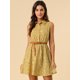 thumbnail image 2 of Día de San Patricio Vestido Sin Mangas Con Cinturón Estampado Por Encima De La Rodilla Con Media Tapeta Para Mujer Amarillo S, 2 of 6