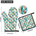 thumbnail image 3 of Pioneer Flower Floral Print Pattern 1-Pack Oven Mitts Set, Heat Resistant Kitchen Gloves, 7.7" X 12", 3 of 6