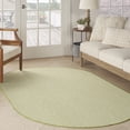 thumbnail image 3 of Nourison Courtyard Indoor/Outdoor Ivory Green 5' x 8' Oval Area Rug (5x8 Oval), 3 of 11