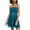 Aqua, variant on CITY STUDIO Womens Teal Belted Sleeveless Strapless Short Party Fit   Flare Dress Juniors 13