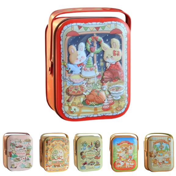 Easter Vintage Tins With Lids Decorative Tin Box Classic Cookie Jar For Neat Cookie Storage And Easter Themed Home Decor
