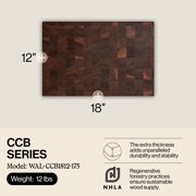 John Boos CCB Reversible Wood Chopping Board, 18 x 12 x 1 3/4, Walnut