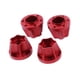 thumbnail image 3 of Paquete de 4 cubos hexagonales de metal para llantas de 18 mm, escala 1:10, para vehículos RC rojo, 3 of 8
