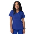 thumbnail image 1 of Sivvan Women's Scrubs Mock Wrap Top (Available in 15 Colors), 1 of 7