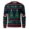 thumbnail image 6 of Stamzod Men's Christmas Sweatshirt Christmas Tree Long Sleeve Oversized Shirt Xmas Holiday Mens Sweatshirts Crewneck Pullover Sweatshirts for Men Green Q XXL, 6 of 6