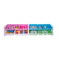 thumbnail image 3 of UNiPLAY Toy Organizer With 16 Removable Storage Bins, Multi-Bin Organizer for Books, Building Blocks, School Materials, Toys with Baseplate Board Frame (Pink), 3 of 7