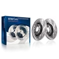 thumbnail image 6 of Detroit Axle - Rear Brake Kit for Volkswagen Passat GTI Golf Drilled & Slotted Brake Rotors and Ceramic Brake Pads: 10.70" inch Rotors, 6 of 7