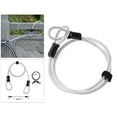 thumbnail image 4 of Câble de Vélo 12mm Câble Enduit avec Extrémité en Boucle Blanc, 4 of 8